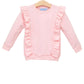 Laura Ruffle Pullover- Light Pink