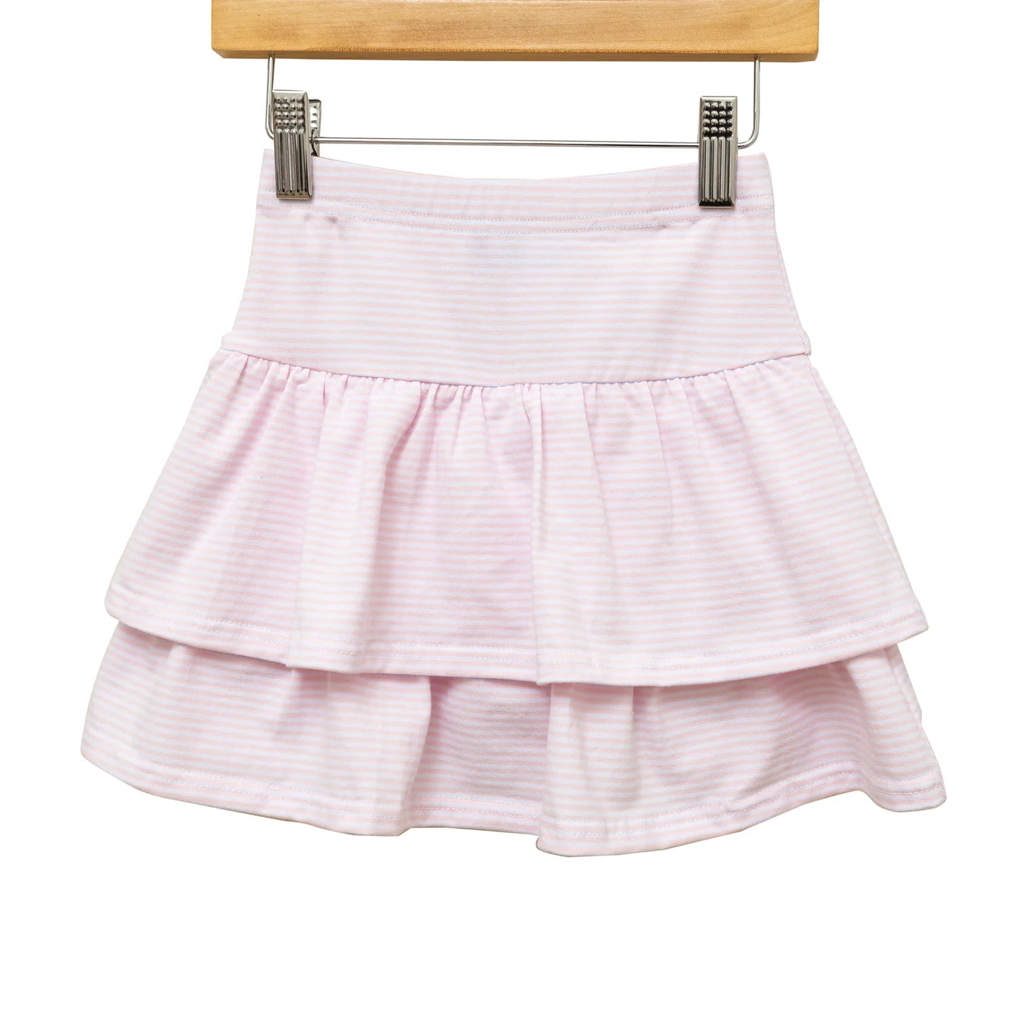 Rosemary Skort- Light Pink Stripe