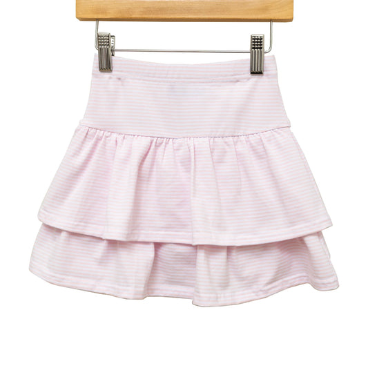 Rosemary Skort- Light Pink Stripe