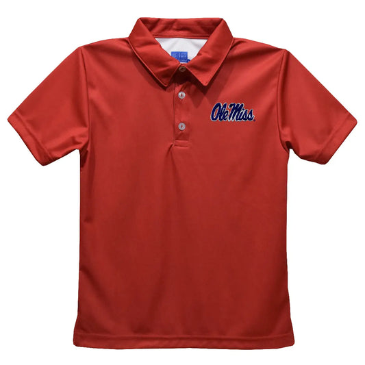 Red Ole Miss Embroidered Polo