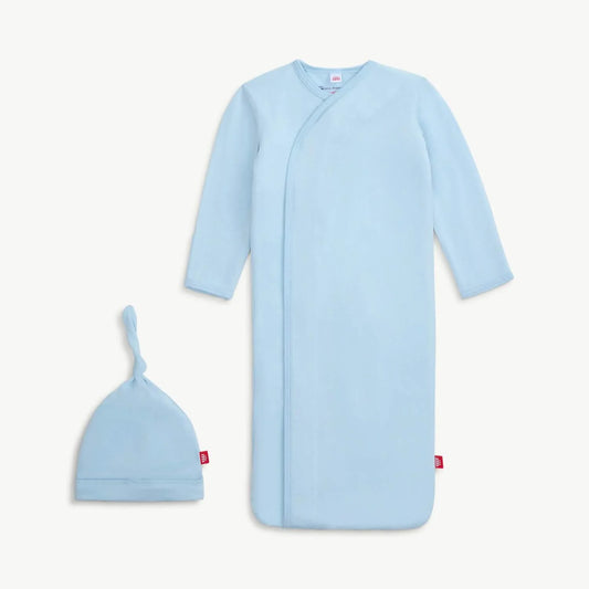 Baby Blue Gown+Hat Set