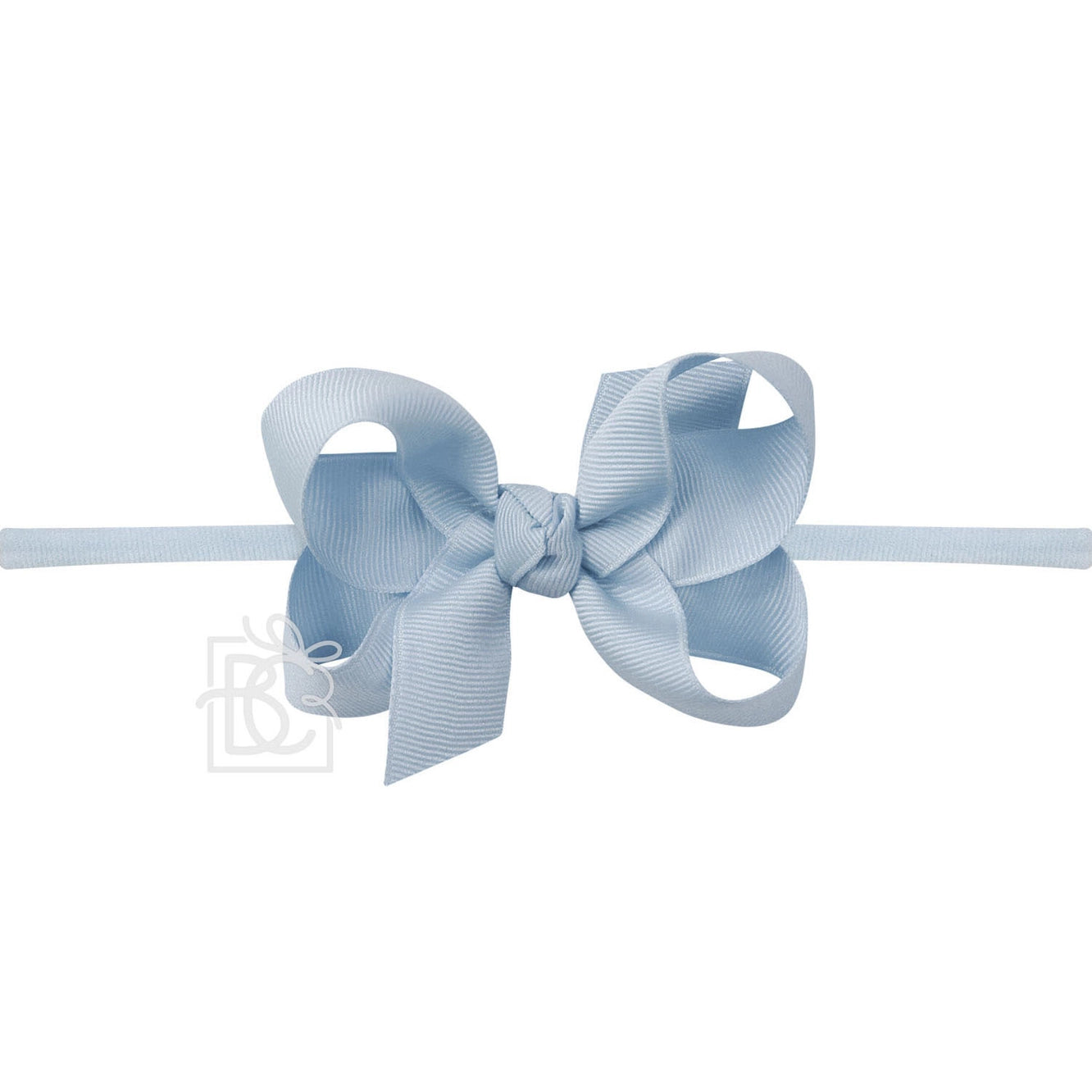 Medium 1/4" Nylon Pantyhose Headband W/Signature Grosgrain Bow