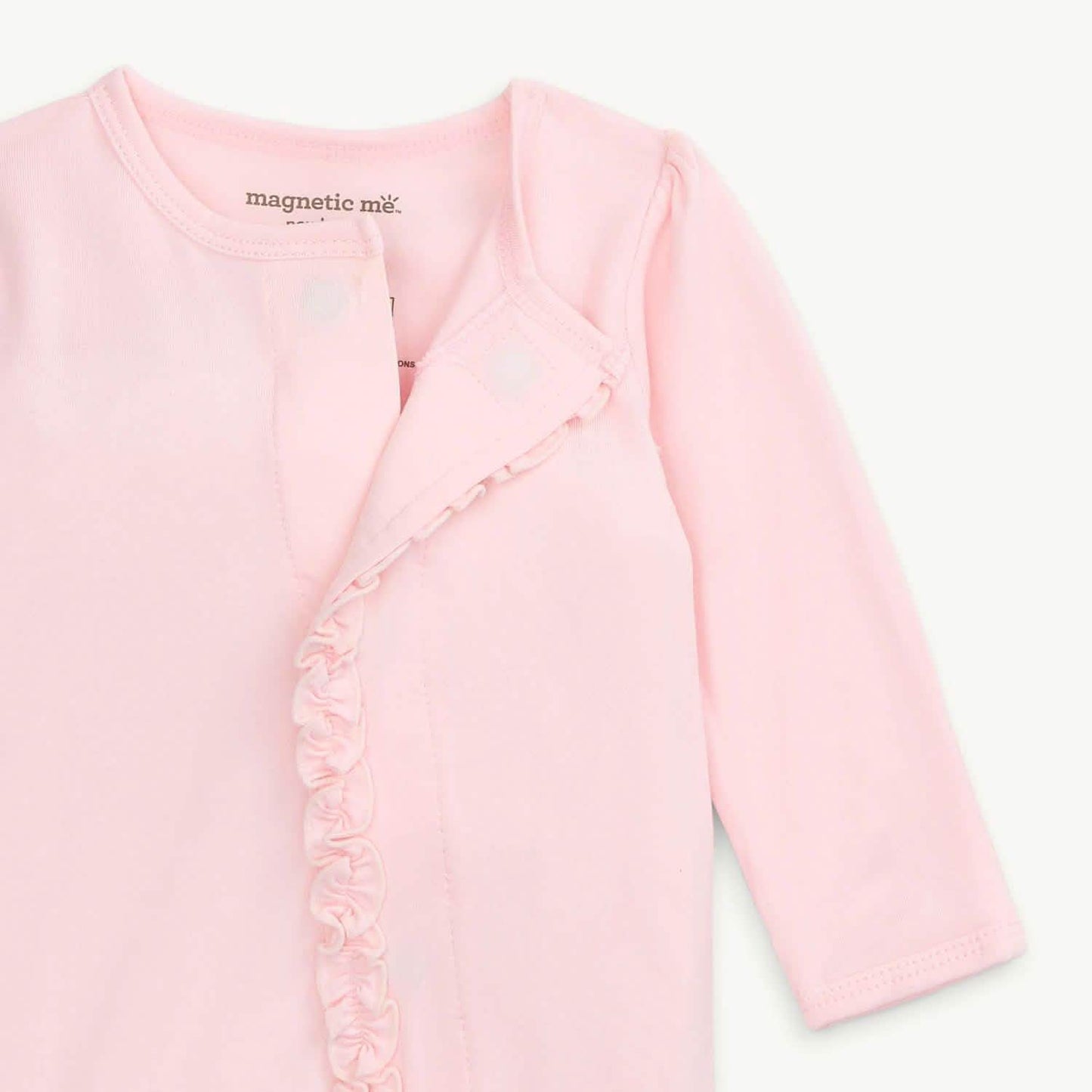 Pink Dogwood Modal Magnetic Ruffle Footie